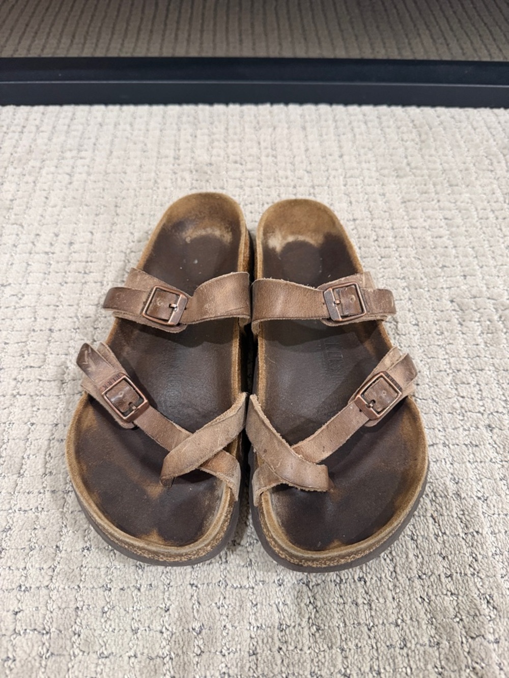 Birkenstock Brown leather Two-Strap Sandals